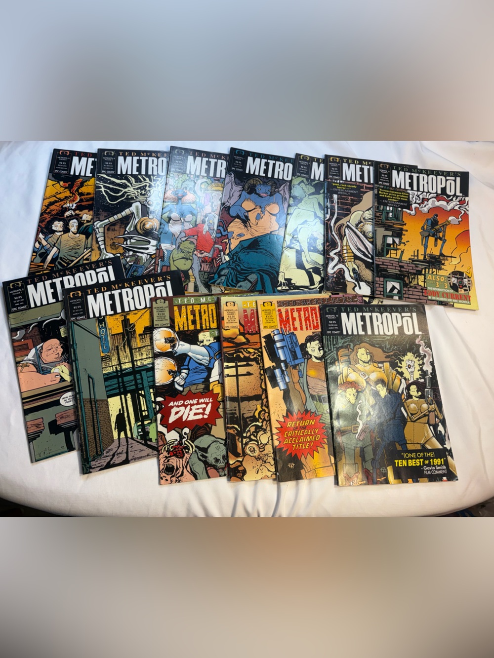 TED MCKEEVER'S METROPOL Lot of 13 Comics #1-4, #7-12 + Metropolis AD